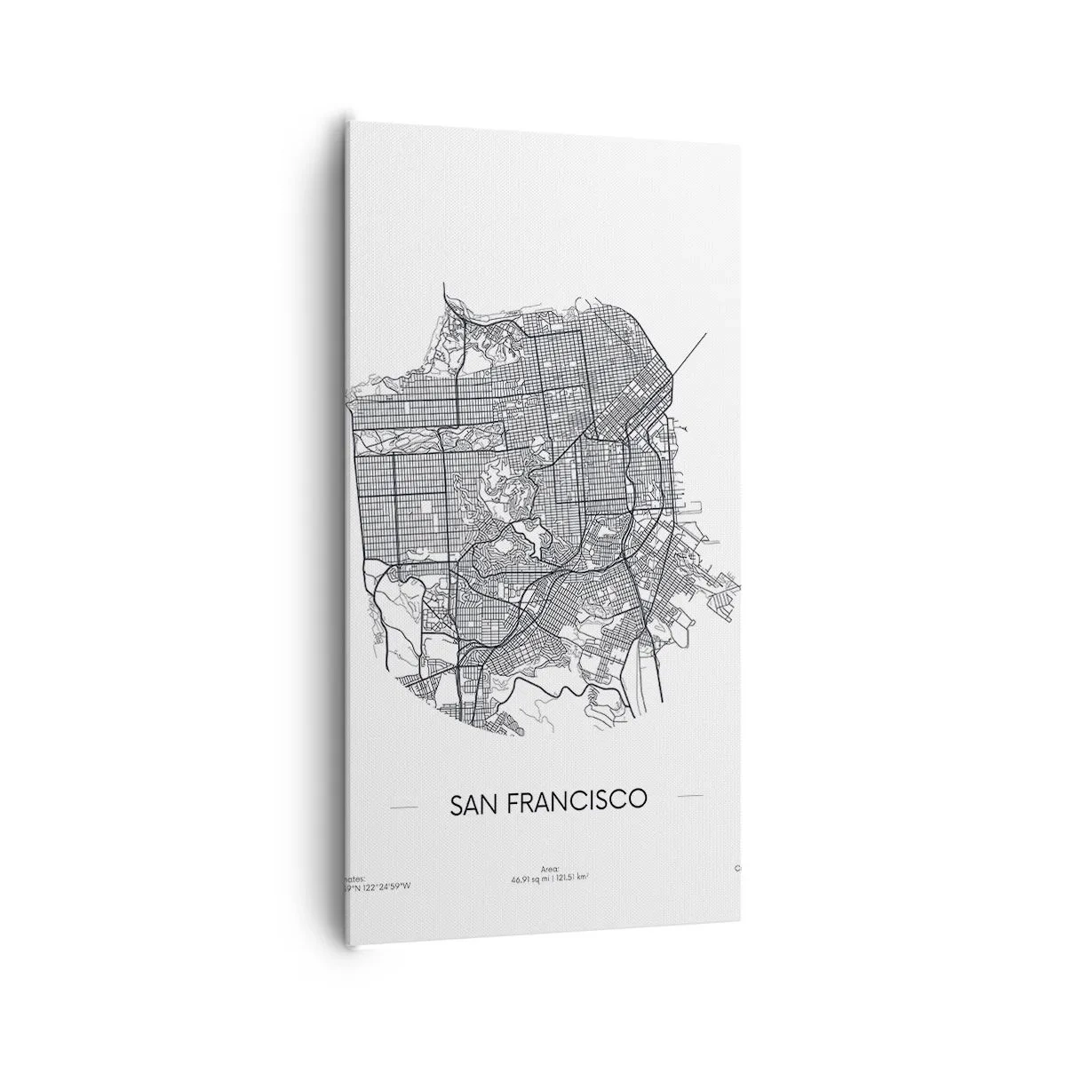 Canvastavla - Bild på duk - San Franciscos anatomi - 65x120 cm