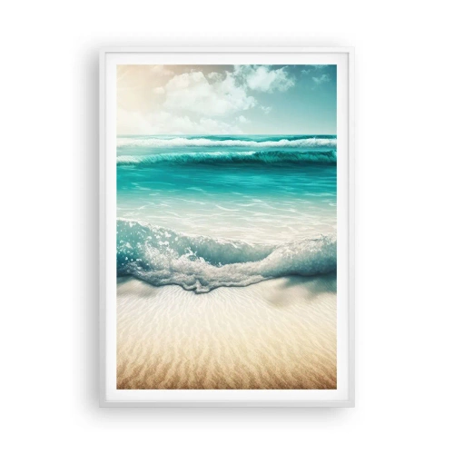 Affisch i vit ram - Lugnet i havet - 70x100 cm