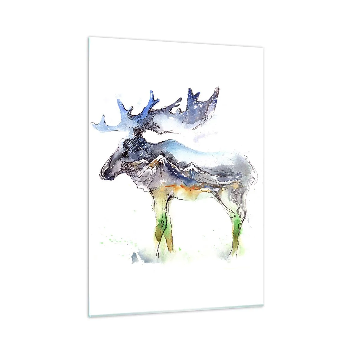 Glastavla - Bild på glas - Vintersagans figur - 50x70 cm