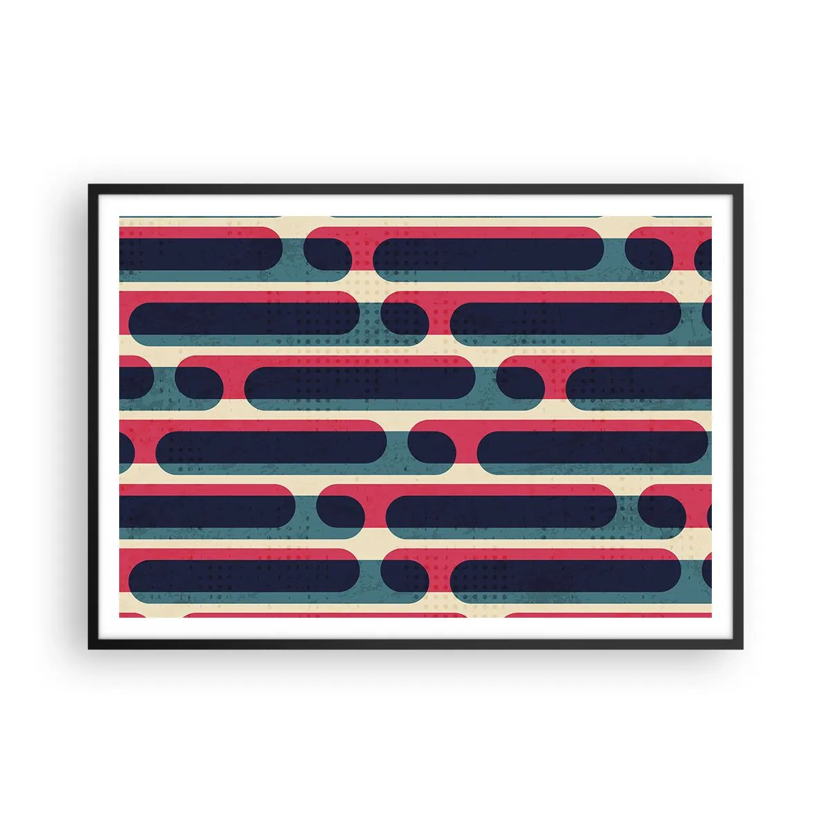 Affisch i svart ram - In och framåt - 100x70 cm