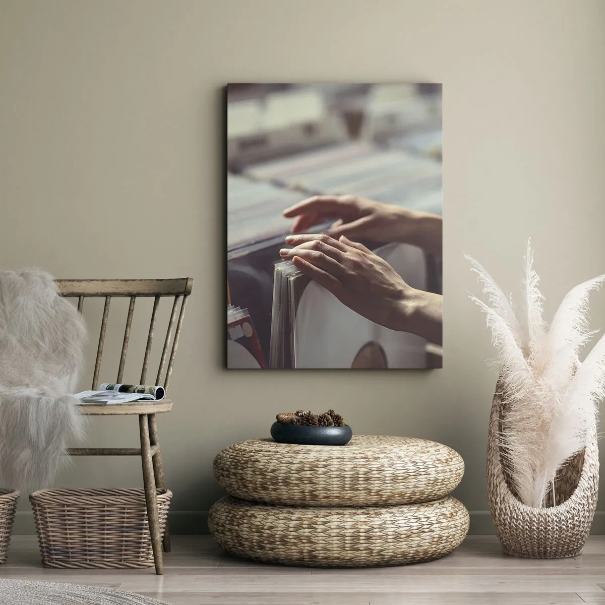 Canvastavla - Bild på duk - I jakten efter känslor - 80x120 cm