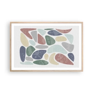 Affisch i ram av ljusek - Mosaik av pulveriserade färger - 91x61 cm