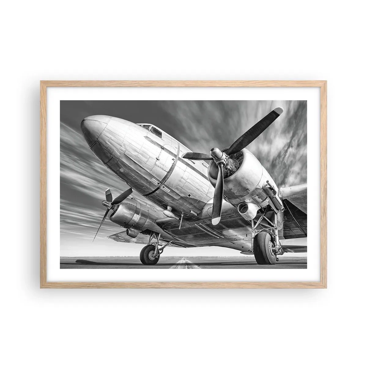 Affisch i ram av ljusek - Alltid flygklart - 70x50 cm