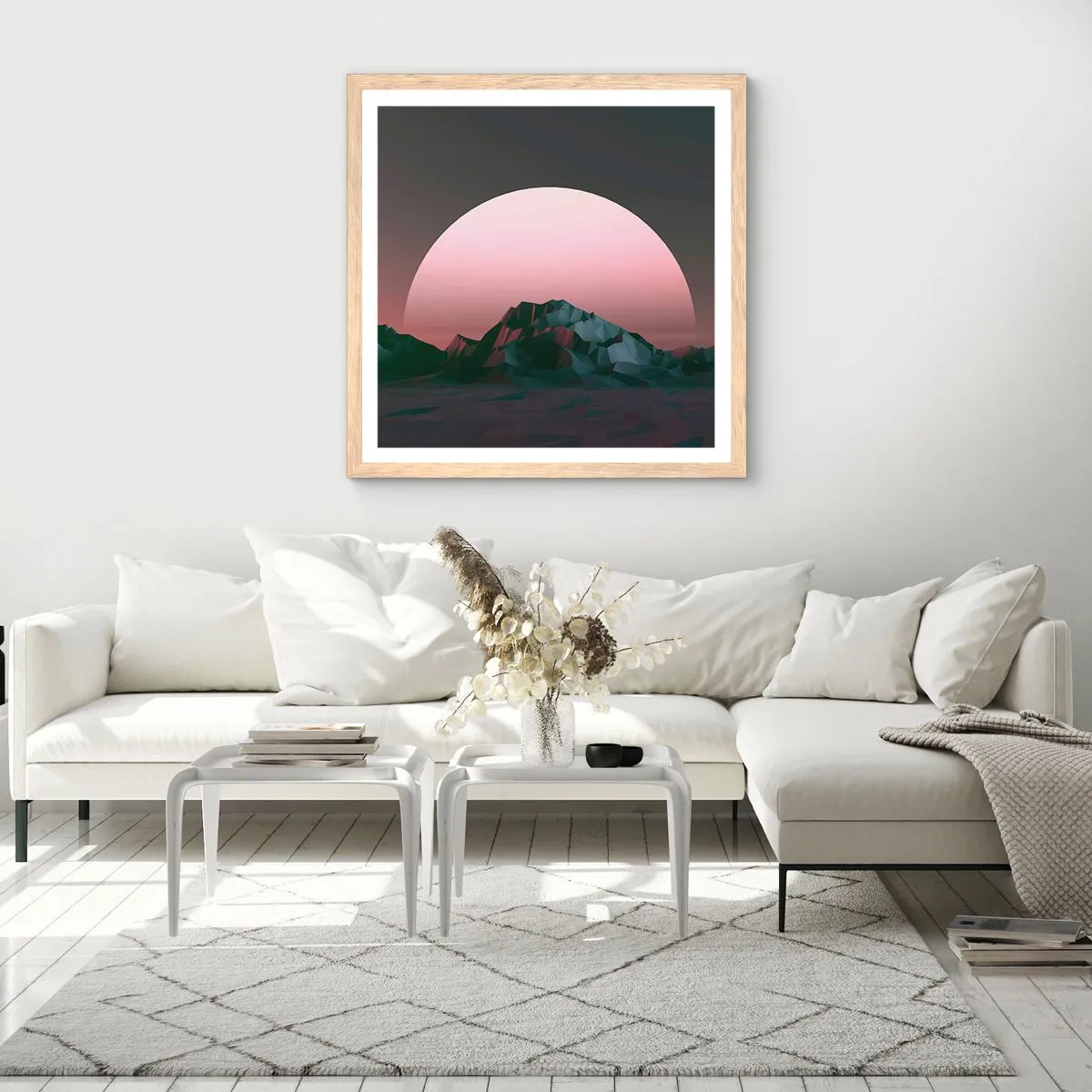 Affisch i ram av ljusek - I den granliggande galaxen - 30x30 cm