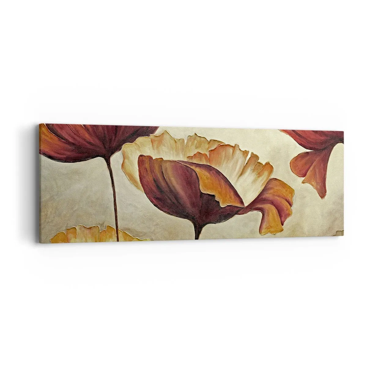 Canvastavla - Bild på duk - Ängsblommor - 90x30 cm