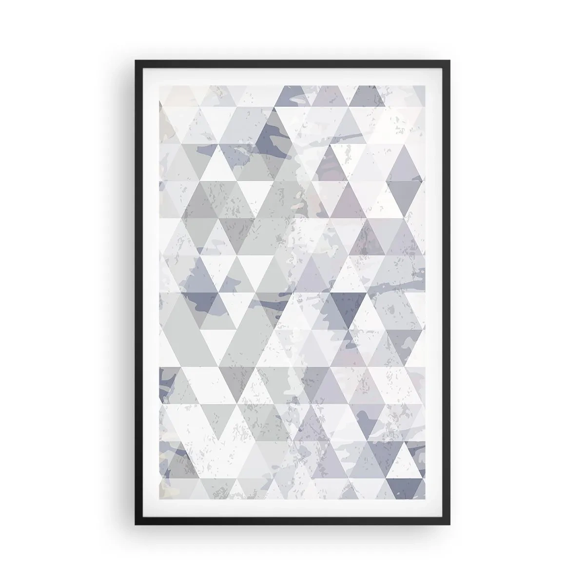 Affisch i svart ram - Trianglar - 61x91 cm