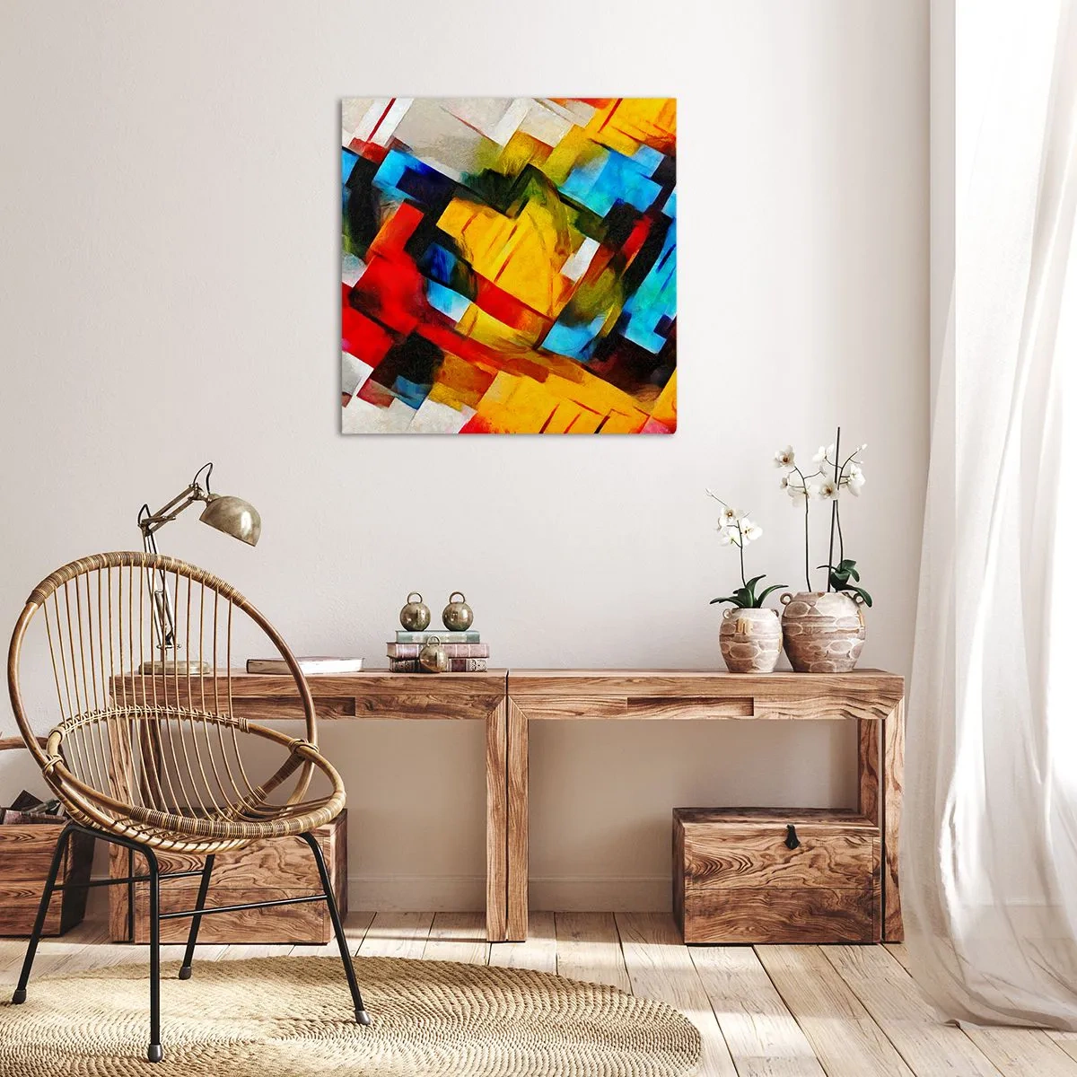 Canvastavla - Bild på duk - Färgmix - 30x30 cm
