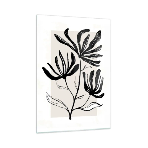 Glastavla - Bild på glas - Skiss för ett herbarium - 50x70 cm