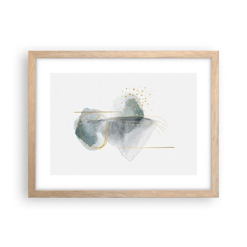 Affisch i ram av ljusek - Om gråhetens och guldets förhållanden - 40x30 cm