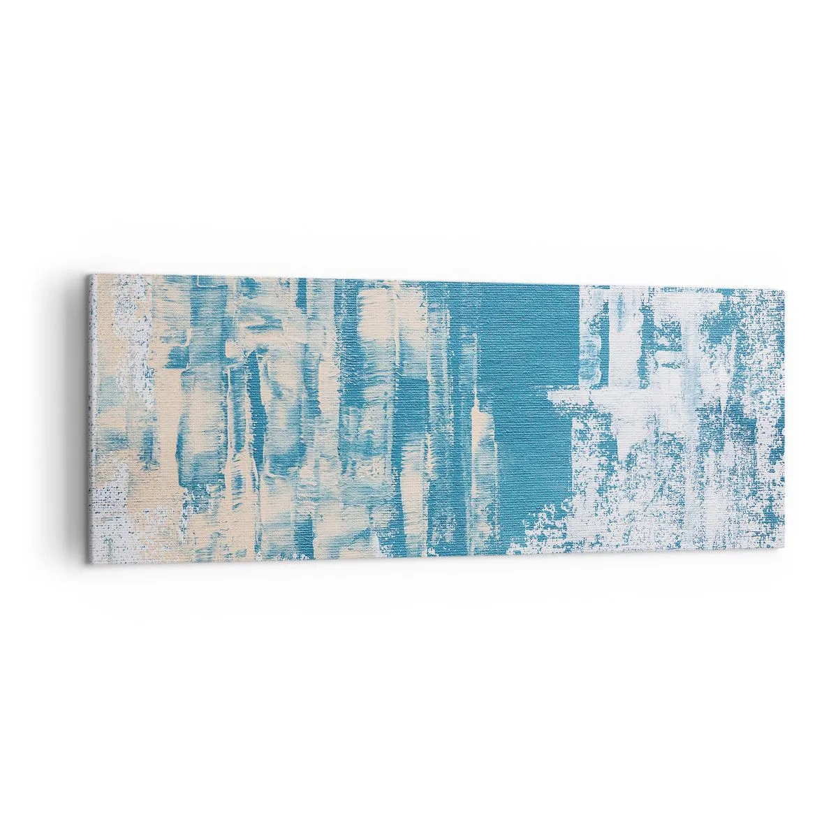 Canvastavla - Bild på duk - Genom istapp - 140x50 cm