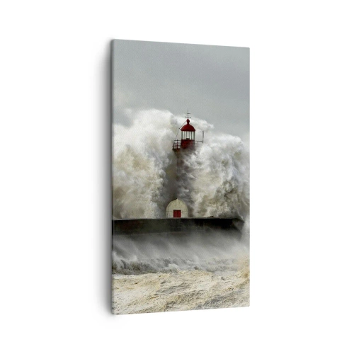 Canvastavla - Bild på duk - Havets ilska - 45x80 cm