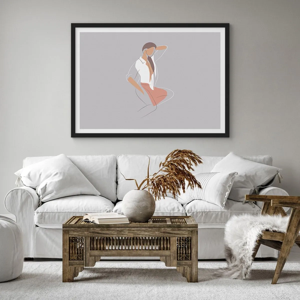Affisch i svart ram - Charmens kontur - 50x40 cm