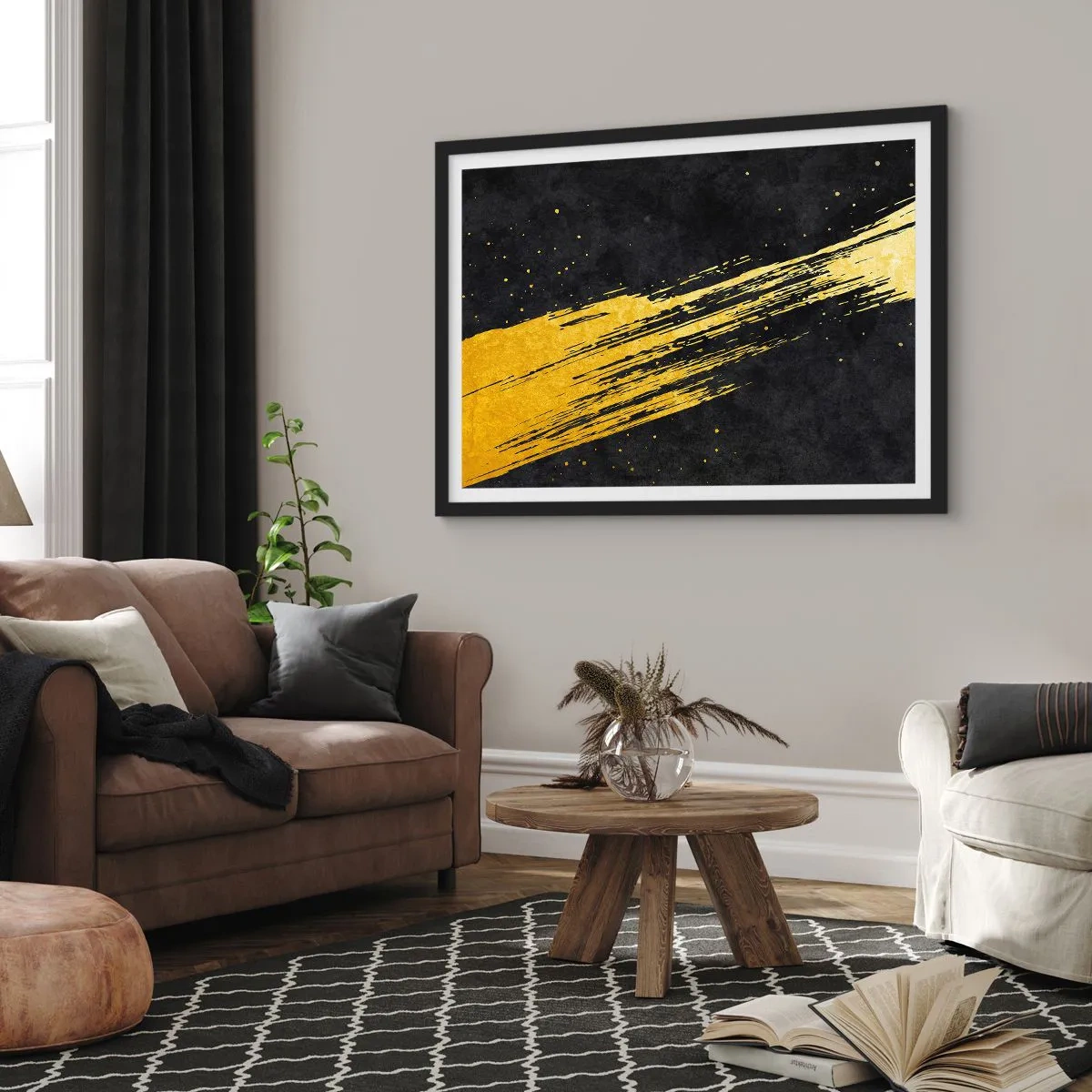 Affisch i svart ram - Hoppa in i hyperrymden - 100x70 cm