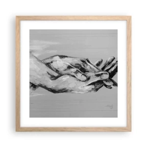 Affisch i ram av ljusek - Början... - 40x40 cm