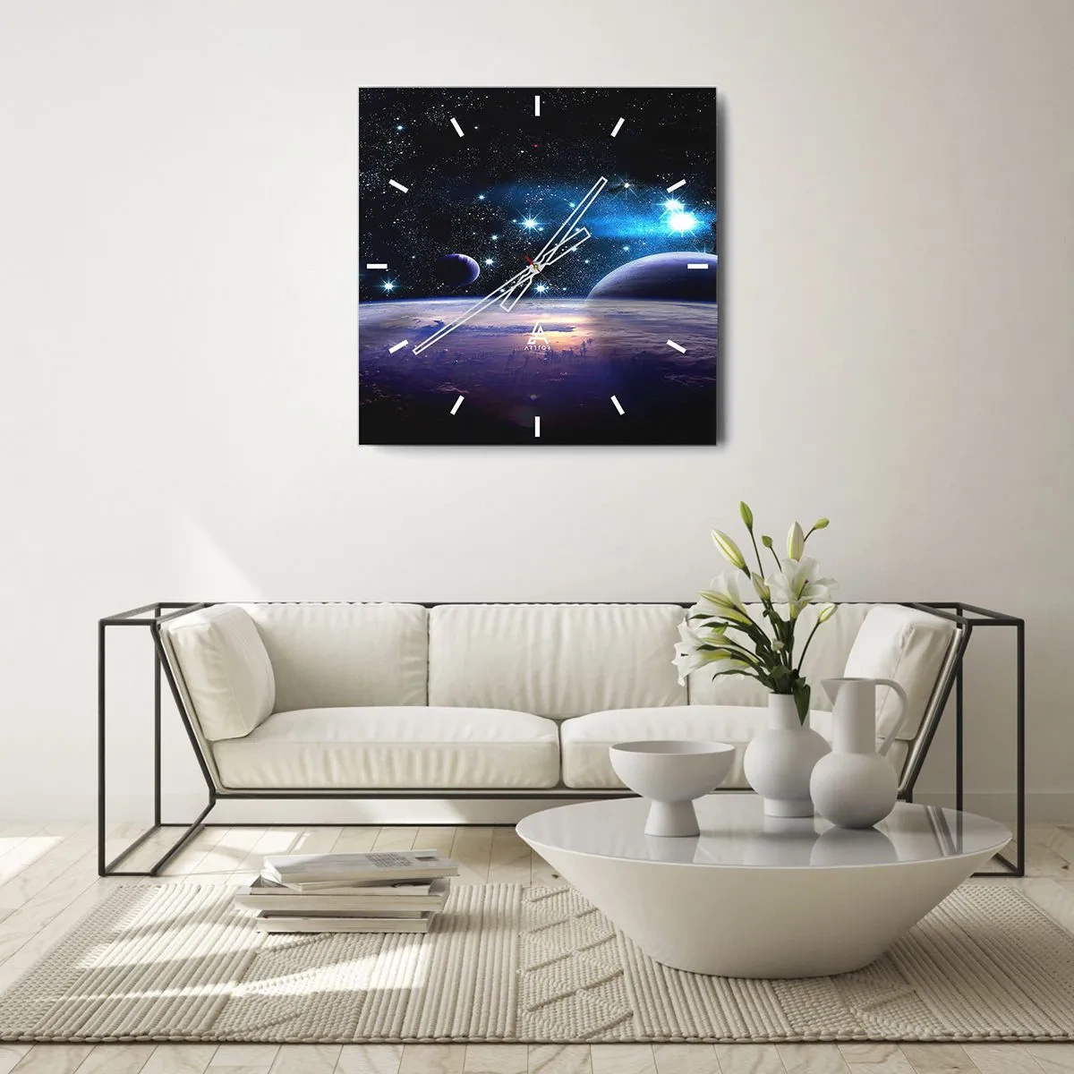 Väggklocka - Klocka på glas - Fortfarande ensamma? - 30x30 cm