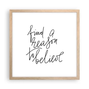 Affisch i ram av ljusek - Det är möjligt - 40x40 cm