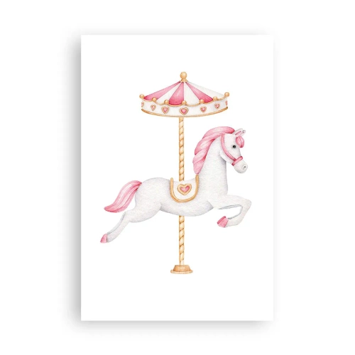 Affisch - Han gav sig iväg med en hov - 61x91 cm