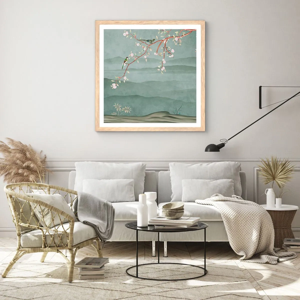 Affisch i ram av ljusek - Vår, ah, det är du - 60x60 cm