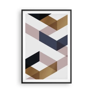 Affisch i svart ram - Plan och vinklar - 61x91 cm