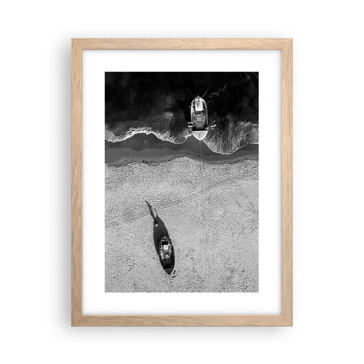 Affisch i ram av ljusek - Fortfarande på stranden... - 30x40 cm