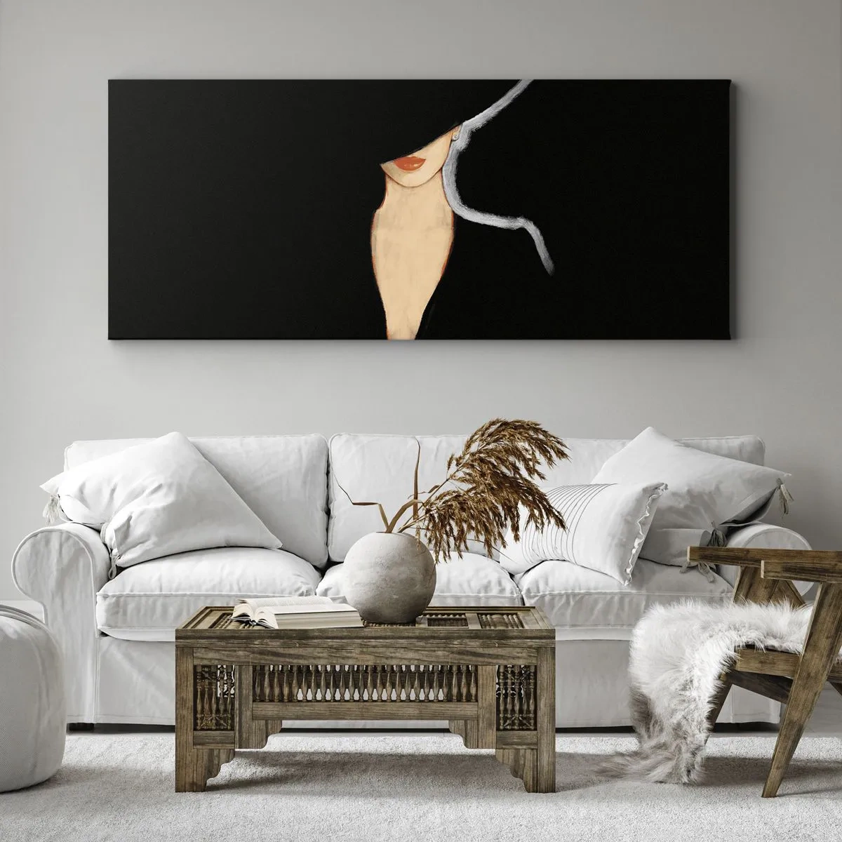 Canvastavla - Bild på duk - Elegans och stil - 90x30 cm