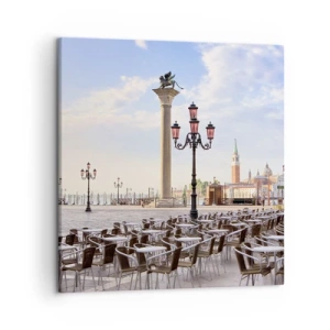 Canvastavla - Bild på duk - Välkommen, allt är färdigt - 50x50 cm