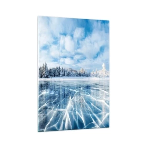 Glastavla - Bild på glas - Bedårande och kristallisk vy - 70x100 cm