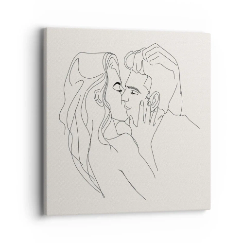 Canvastavla - Bild på duk - I kärlekens famn - 40x40 cm