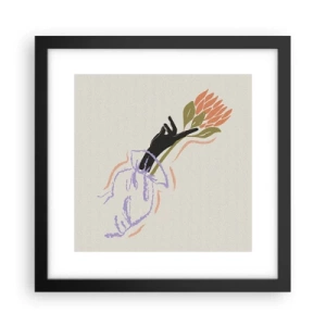 Affisch i svart ram - En systerlig beröring - 30x30 cm