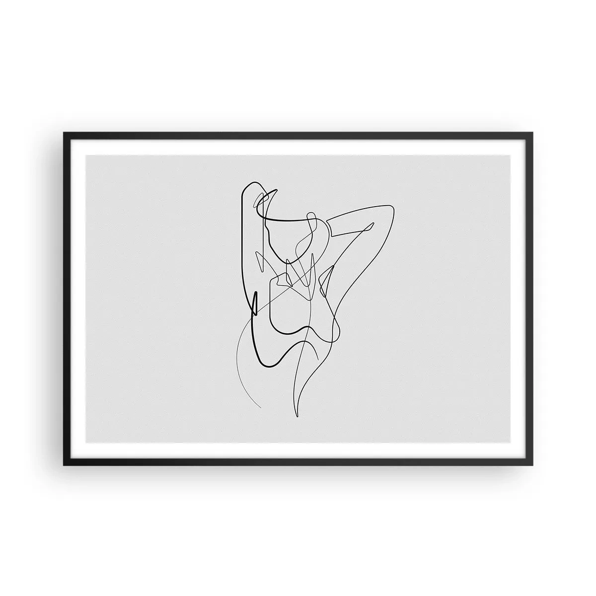 Affisch i svart ram - Hurdan du är... - 100x70 cm