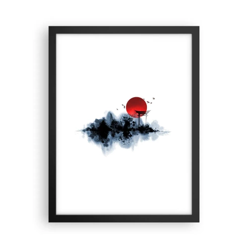 Affisch i svart ram - Japansk utsikt - 30x40 cm