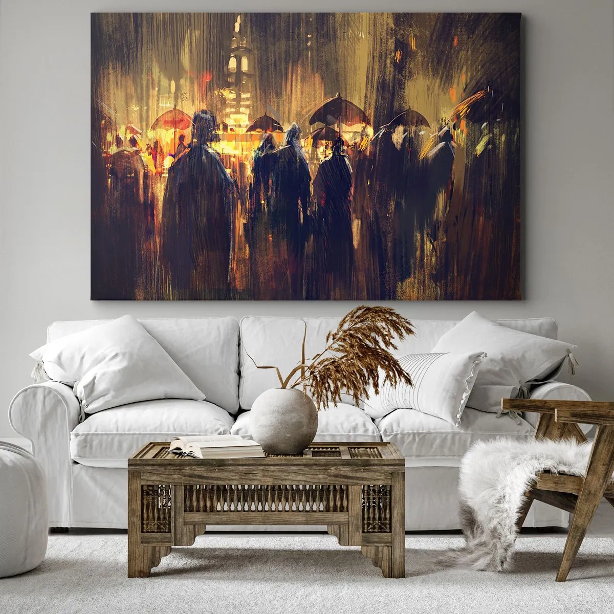 Canvastavla - Bild på duk - Regnbekännare - 100x70 cm