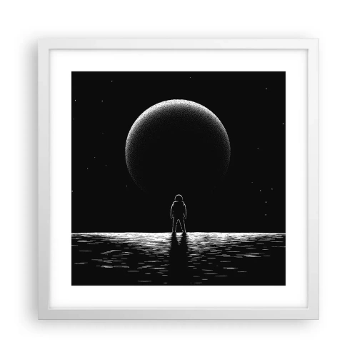 Affisch i vit ram - Ansikte mot ansikte - 40x40 cm