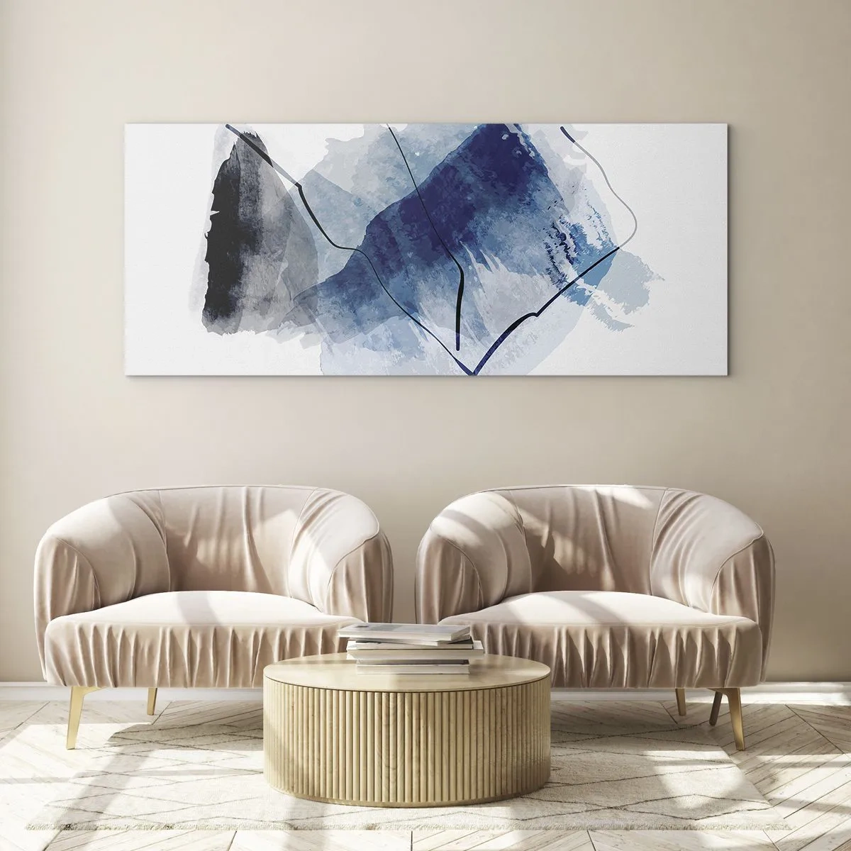 Glastavla - Bild på glas - Isberg - 100x40 cm