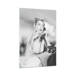 Glastavla - Bild på glas - Hallå, tillbaka till 50-talet. - 80x120 cm