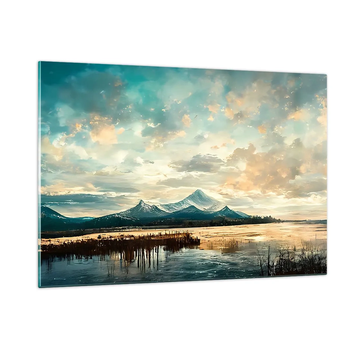 Glastavla - Bild på glas - Under himlens skydd - 120x80 cm