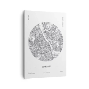 Canvastavla - Bild på duk - Warszawas anatomi - 70x100 cm