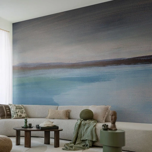 Fototapet Premium Sand - Horisontellt landskap - Hav, Bit, Strand - 450x315 cm