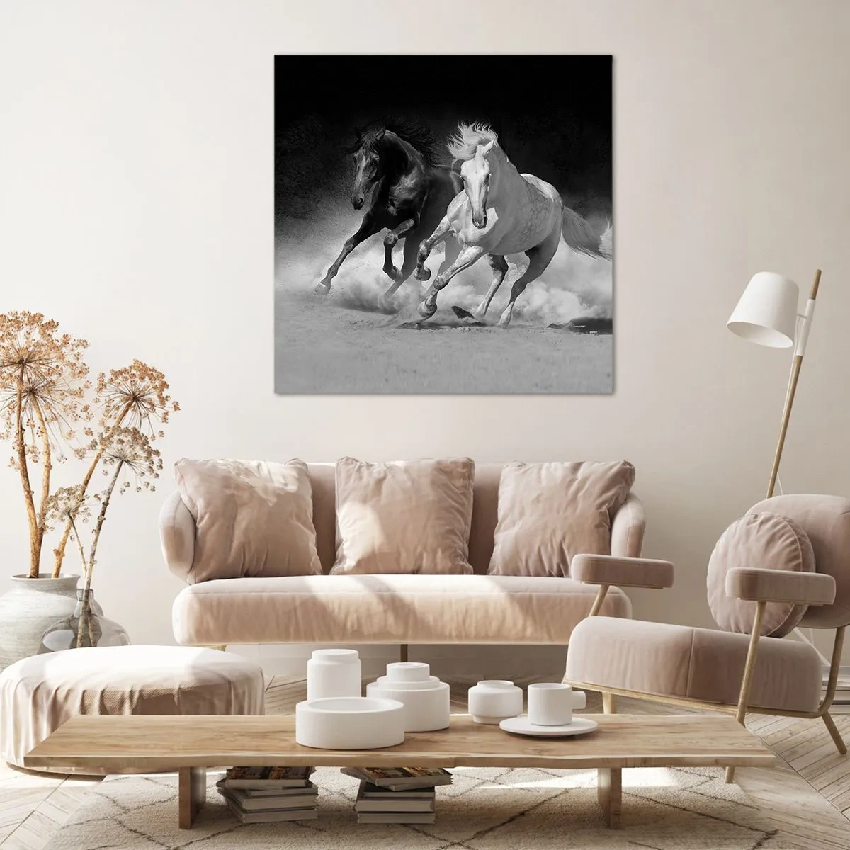Canvastavla - Bild på duk - Frihetens galopp - 40x40 cm