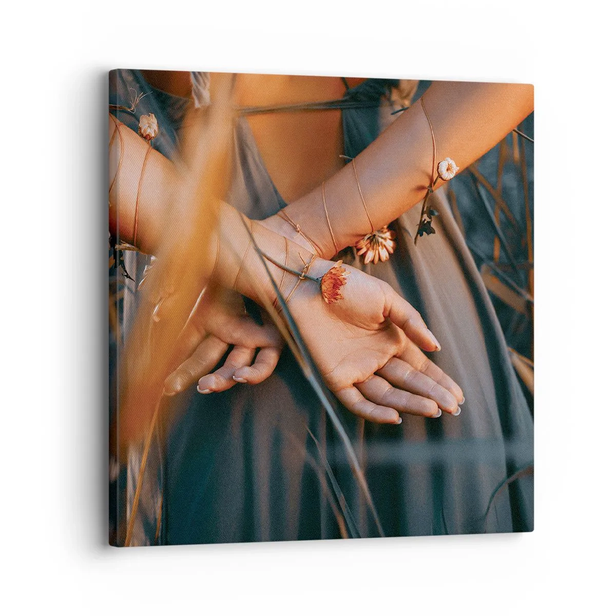 Canvastavla - Bild på duk - Bunden till naturen - 30x30 cm