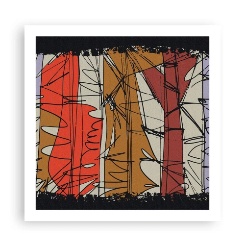 Affisch - Spontan komposition - 60x60 cm