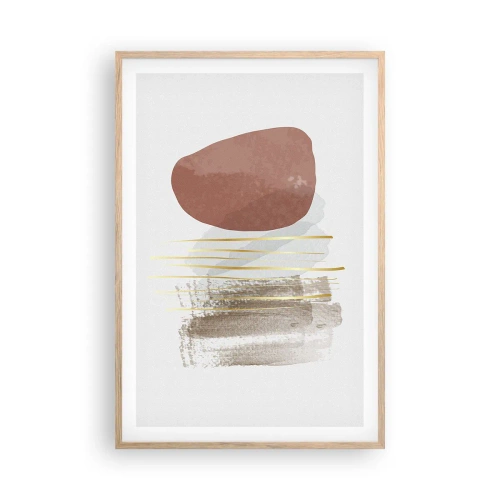 Affisch i ram av ljusek - Abstrakt pelargång - 61x91 cm