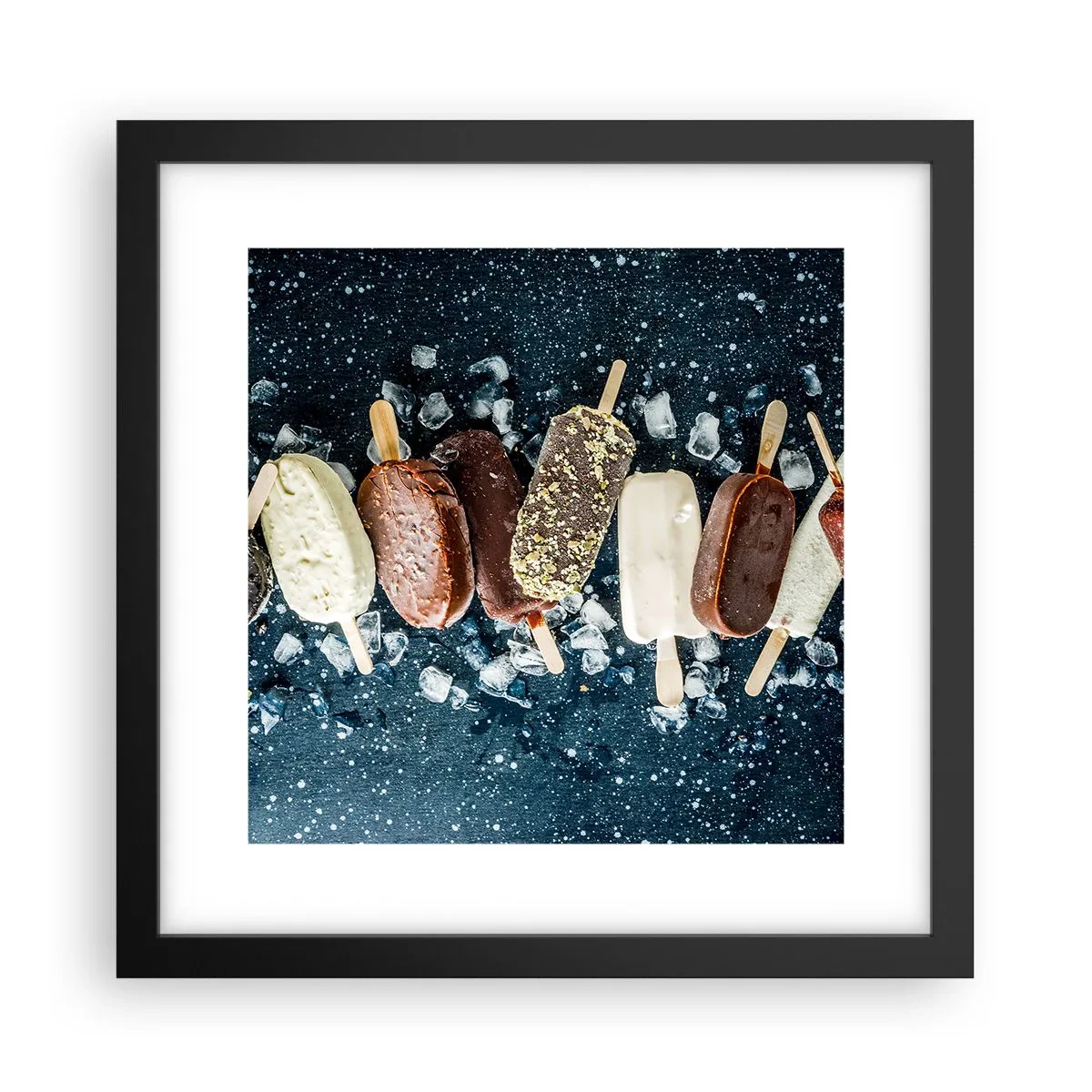 Affisch i svart ram - Smak av varm sommar - 30x30 cm