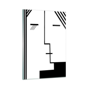 Glastavla - Bild på glas - Bara en kyss - 80x120 cm