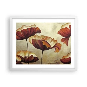 Affisch i vit ram - Ängsblommor - 50x40 cm