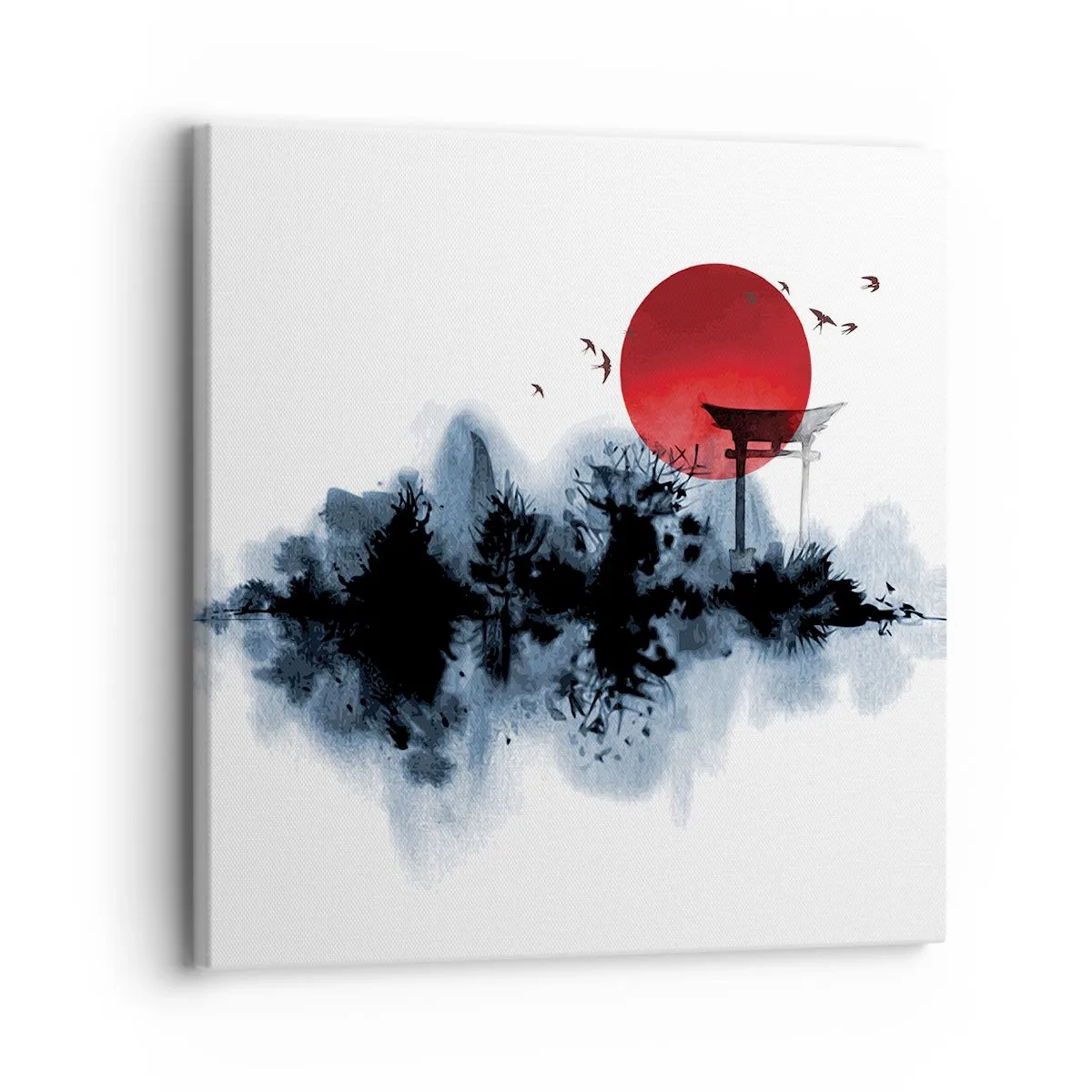 Canvastavla - Bild på duk - Japansk utsikt - 30x30 cm