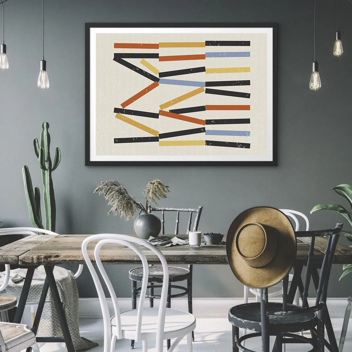 Affisch i svart ram - Horisontell komposition - 100x70 cm