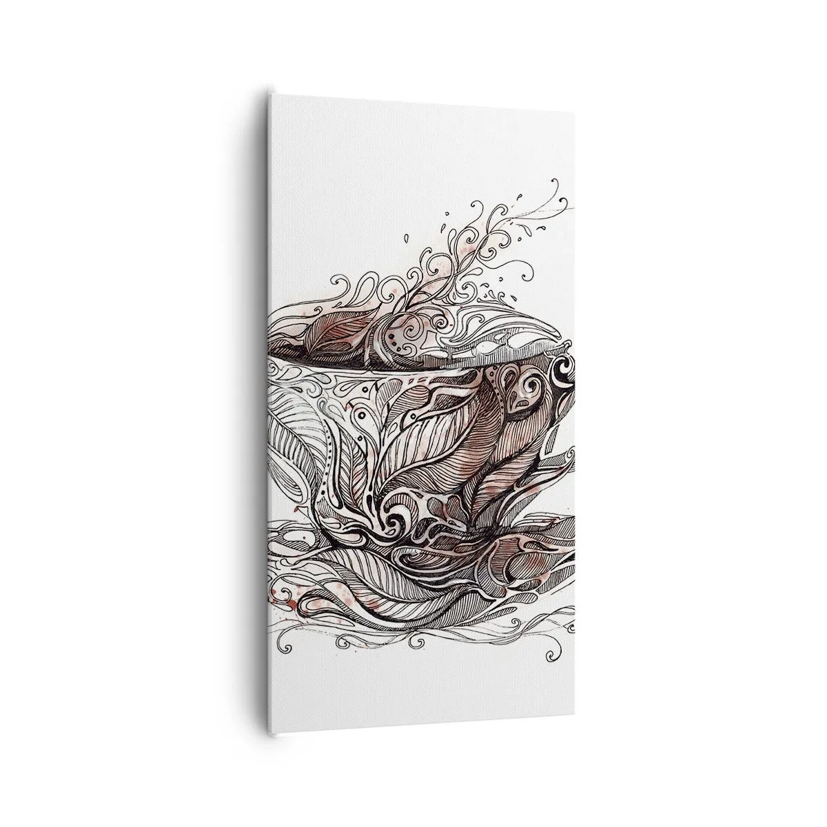 Canvastavla - Bild på duk - Te är gott för allt - 65x120 cm