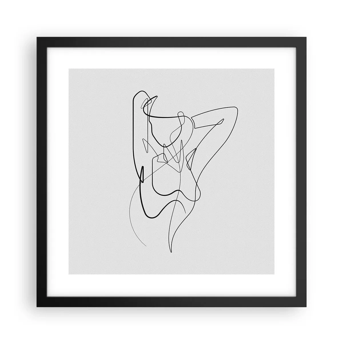 Affisch i svart ram - Hurdan du är... - 40x40 cm