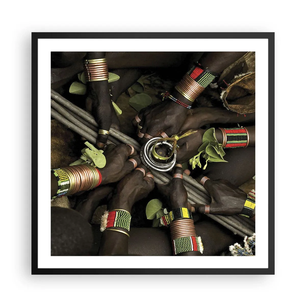 Affisch i svart ram - Vi är tillsammans - 60x60 cm